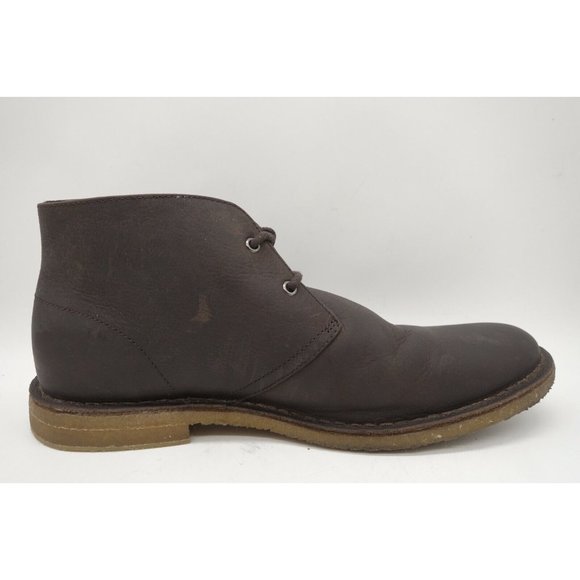 Ugg Energ Brown Leather Casual Lace Up Chukka Ankle Boots Shoes Men\'s 10.5
